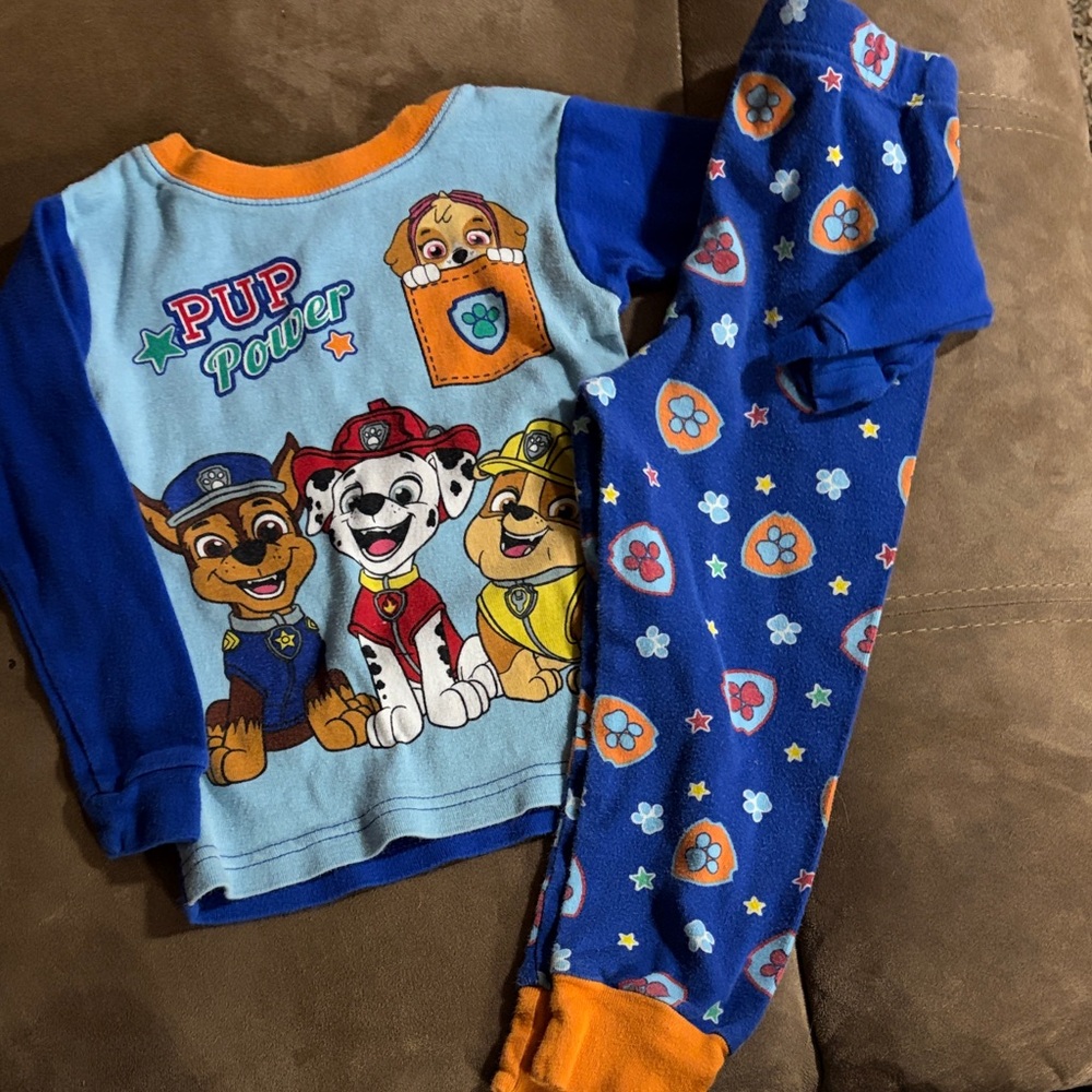 Paw Patrol Blue and Orange Crewneck pajama set boys or girls